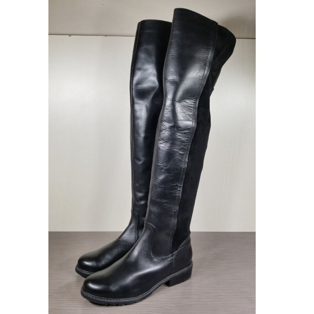 Blondo Waterproof Over-The-Knee Boot, Black Leather, Womens Size 8.5 M